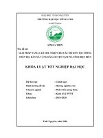 Giải pháp nâng cao thu nhập cho các hộ dân tộc mông trên địa bàn xã vàng đán, huyện nậm pồ, tỉnh điện biên 