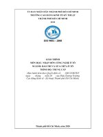 Giáo trình Nhập môn Công nghệ ô tô (Ngành: Bảo trì và sửa chữa ô tô) - CĐ Kinh tế Kỹ thuật TP.HCM