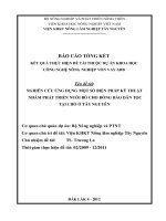 Báo cáo khoa học nghiên cứu ứng dụng một số biện pháp kỹ thuật nhằm phát triển nuôi bò cho đồng bào dân tộc tại chỗ ở tây nguyên 