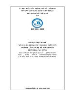 Bài tập thực hành Hệ thống truyền động trên ô tô - CĐ Kinh tế Kỹ thuật TP.HCM