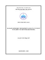 Đa dạng sinh học thành phần loài của vi nấm ở vùng biển ven bờ tỉnh khánh hòa  