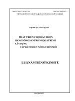 Phát triển chợ bán buôn hàng nông sản trong quá trình xây dựng và phát triển nông thôn mới (Luận án tiến sĩ file word)