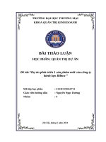 (Thảo luận quản trị dự án) dự án phát triển 1 sản phẩm mới của công ty bánh kẹo bibica 