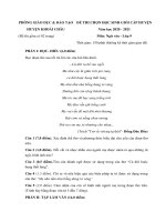 Đề thi học sinh giỏi môn Ngữ văn lớp 9 cấp huyện năm 2020-2021 có đáp án - Phòng GD&ĐT Khoái Châu