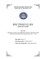 Phân tích các công cụ mà ngân hàng nhà nước việt nam sử dụng để điều tiết thị trường tiền tệ trong giai đoạn 2015   2019 