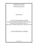 Quản lý chương trình đào tạo đại học ngành quản trị kinh doanh ở đại học quốc gia hà nội theo tiếp cận đảm bảo chất lượng của mạng lưới các trường đại học khu vực đông nam á (aun)  