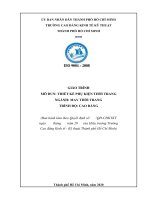 Giáo trình Thiết kế phụ kiện thời trang (Ngành: May thời trang) - CĐ Kinh tế Kỹ thuật TP.HCM