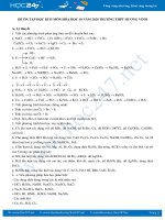 Đề cương ôn tập HK2 năm 2020 môn Hóa học 10 Trường THPT Hương Vinh