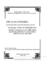 Công tác phối hợp giữa trường tiểu học  THCS với chính quyền địa phương và cộng đồng 