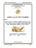 Rèn luyện và phát triển năng lực tư duy sáng tạo của học sinh thpt khi học hình học không gian lớp 11  