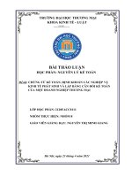 Thảo luận Nguyên lý kế toán CHỨNG TỪ KẾ TOÁN, ĐỊNH KHOẢN CÁC NGHIỆP VỤ KINH TẾ PHÁT SINH VÀ LẬP BẢNG CÂN ĐỐI KẾ TOÁN CỦA MỘT DOANH NGHIỆP THƯƠNG MẠI
