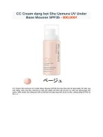 CC cream dạng bọt shu uemura UV under base mousse SPF35   800,000₫