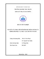 Nghiên cứu phục hồi mô hình hệ thống đánh lửa bôbin đôi phục vụ thực tập chuyên ngành  