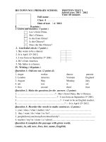 wtitten test 1 book 3