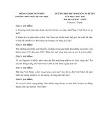 Đề thi học sinh giỏi môn Lịch sử lớp 9 cấp huyện năm 2020-2021 - Trường THCS Trần Quang Diệu, Buôn Đôn