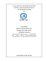 Giáo trình Trang trí cơ bản (Ngành: May thời trang) - CĐ Kinh tế Kỹ thuật TP.HCM