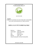 Nghiên cứu giải pháp tăng thu nhập cho các hộ nghèo tại xã sơn lập, huyện bảo lạc, tỉnh cao bằng 