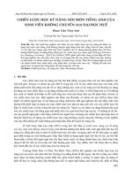 Chiến lược học kỹ năng nói môn tiếng Anh của sinh viên không chuyên (A1) Đại học Huế