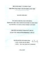 Ứng dụng phương pháp mô phỏng trong dạy học thực hành ngành điện tự động hóa tại trường cao đẳng công nghiệp nam định 