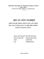 ĐỒ ÁN TỐT NGHIỆP THIẾT KẾ HỆ THỐNG PHÂN LOẠI TÁO THEO  MÀU SẮC SỬ DỤNG PLC S71500, ĐIỀU KHIỂN GIÁM SÁT BẰNG WINCC