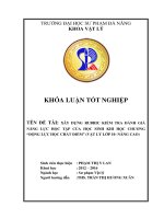 Xây dựng rubric kiểm tra đánh giá năng lực học tập của học sinh khi học chương “động lực học chất điểm” (vật lý lớp 10  nâng cao)  