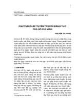 Phương pháp tuyên truyền bằng thơ của Hồ Chí Minh