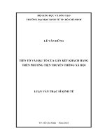 Tiền tố và hậu tố của gắn kết khách hàng trên phương tiện truyền thông xã hội 