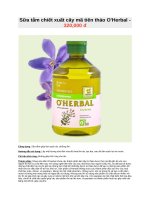 Sữa tắm chiết xuất cây mã tiên thảo oherbal   320,000 đ