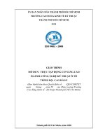 Giáo trình Thực tập động cơ nâng cao (Nghề: Công nghệ ô tô) - CĐ Kinh tế Kỹ thuật TP.HCM