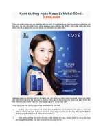 Kem dưỡng ngày kose sekkikei 50ml   1,000,000₫