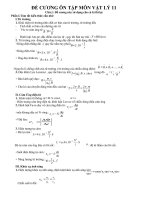 De cuong on tap vat ly 11 cuoi nam