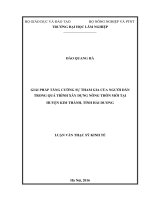 Giải pháp tăng cường sự tham gia của người dân trong quá trình xây dựng nông thôn mới tại huyện kim thành, tỉnh hải dương 