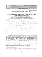 Mức độ nhận biết của người dân về chương trình mỗi xã một sản phẩm (OCOP) tại xã Lương Hòa, huyện Giồng Trôm, tỉnh Bến Tre