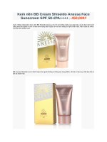 Kem nền BB cream shiseido anessa face sunscreen SPF 50+PA++++   450,000₫