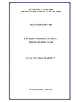 Ứng dụng machine learning trong mô hình capm 