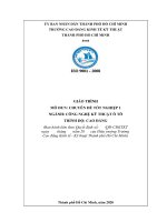 Giáo trình Chuyên đề tốt nghiệp 1 (Ngành: Công nghệ kỹ thuật ô tô) - CĐ Kinh tế Kỹ thuật TP.HCM