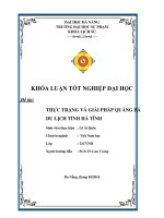 Thực trạng và giải pháp quảng bá du lịch tỉnh hà tĩnh       