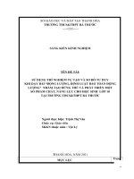 Sử dụng thí nghiệm tự tạo và sơ đồ tư duy khi dạy bài động lượng, định luật bảo toàn động lượng” nhằm tạo hứng thú và phát triển một số phẩm chất và năng lực cho học sinh lớp 10 