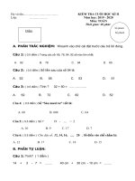 Đề thi học kì 2 môn Toán lớp 1 năm 2019-2020 – Trường Tiểu học Nguyễn Tri Phương