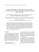 Phân tích nhóm hợp chất peflo hóa trong các loại mẫu môi trường: nước, trầm tích, cá bằng phương pháp sắc ký lỏng khối phổ hai lần