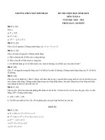 Đề thi học sinh giỏi môn Toán lớp 6 cấp trường năm 2020-2021 có đáp án - Trường THCS Ngô Thị Nhậm