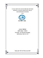 Giáo trình Thuế (Nghề: Tài chính doanh nghiệp) - CĐ Kinh tế Kỹ thuật TP.HCM
