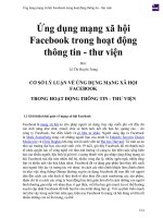 Ứng dụng mạng xã hội Facebook trong hoạt động Thông tin - Thư viện