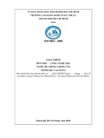 Giáo trình Công nghệ XML (Ngành: Hệ thống thông tin) - CĐ Kinh tế Kỹ thuật TP.HCM