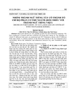 Nhóm thành ngữ tiếng Tày có thành tố chỉ bộ phận cơ thể người (đối chiếu với thành ngữ tiếng Việt)