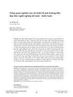 Tổng quan nghiên cứu về nhân tố ảnh hưởng đến đạo đức nghề nghiệp kế toán - kiểm toán