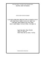 Vận dụng phương pháp dạy học kỹ thuật sơ đồ tư duy kết hợp phát triển năng lực hợp tác cho học sinh thông qua dạy học bài 3 giới thiệu về máy tính – tin học lớp 10 