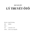 Bài tập lớn Lý thuyết ô tô xe tải Dongfeng 2,5 tấn