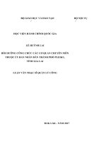 Bồi dưỡng công chức các cơ quan chuyên môn thuộc ủy ban nhân dân thành phố pleiku, tỉnh gia lai 