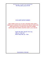 Phát triển năng lực tư duy cho học sinh lớp 12 thông qua lớp bài toán sử dụng kỹ thuật nhân liên hợp nhằm nâng cao kết quả thi tốt nghiệp THPT trường THPT lang chánh 